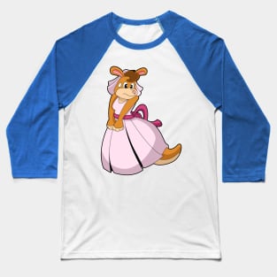 Kangaroo as Bride with Wedding dress Baseball T-Shirt